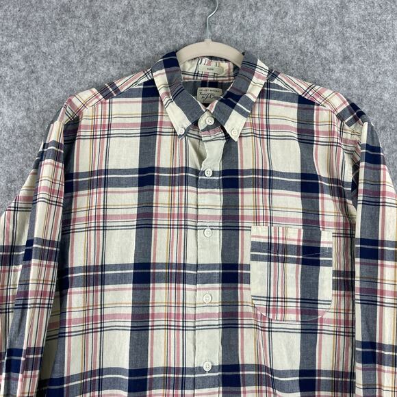 J Crew Shirt Mens Large Indian Madras Plaid Slim Fit Button Down Preppy - Picture 3 of 12